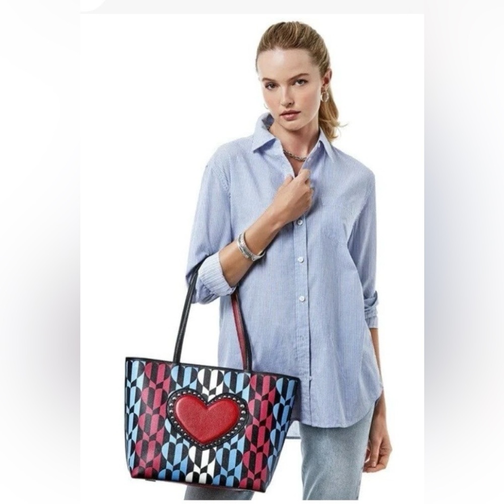 Brighton Fashionista Love Me Do Large Leather Heart Tote, Dust Cover and Pouch - Picture 11 of 11